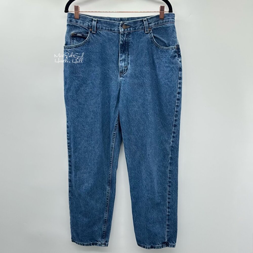 Lee Vintage 1990's Ultra High-Waisted Relaxed Fit Ankle Boyfriend Jeans Size 30